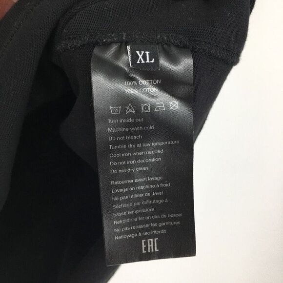 3.Paradis Shirt Men's XL black apple logo tee crew neck graphic embroidered #k - Picture 5 of 6